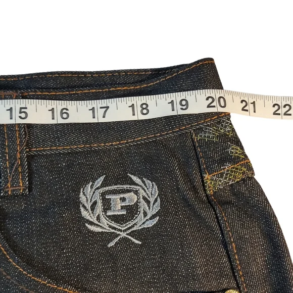 Phat Farm Vintage Y2K Baggy Wide Leg Hip Hop Black Wash Denim Jeans Men's 40x34